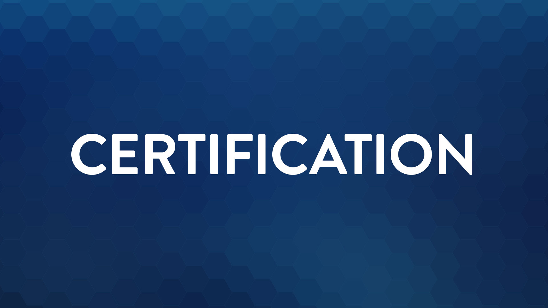 Certification