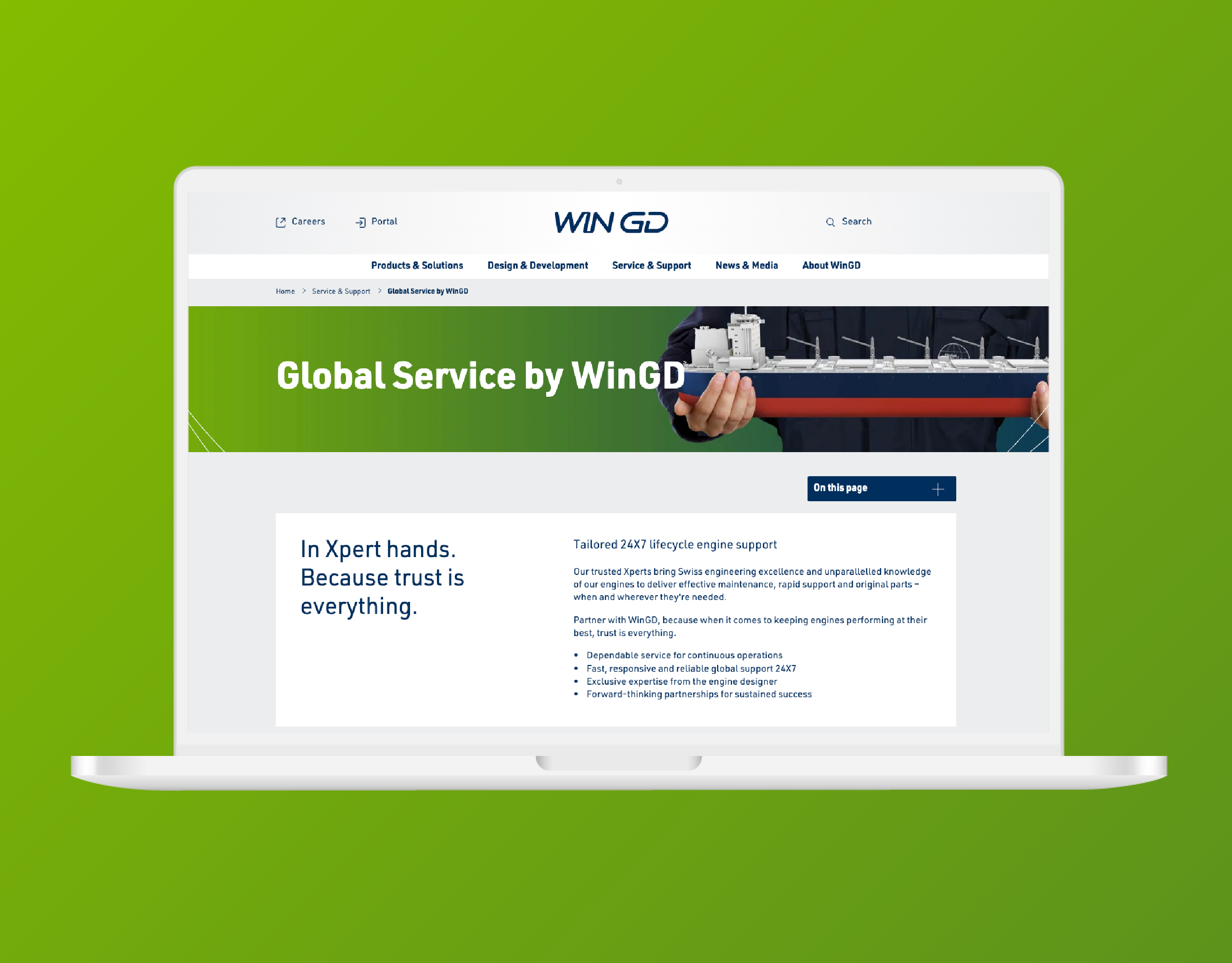 WinGD website presence