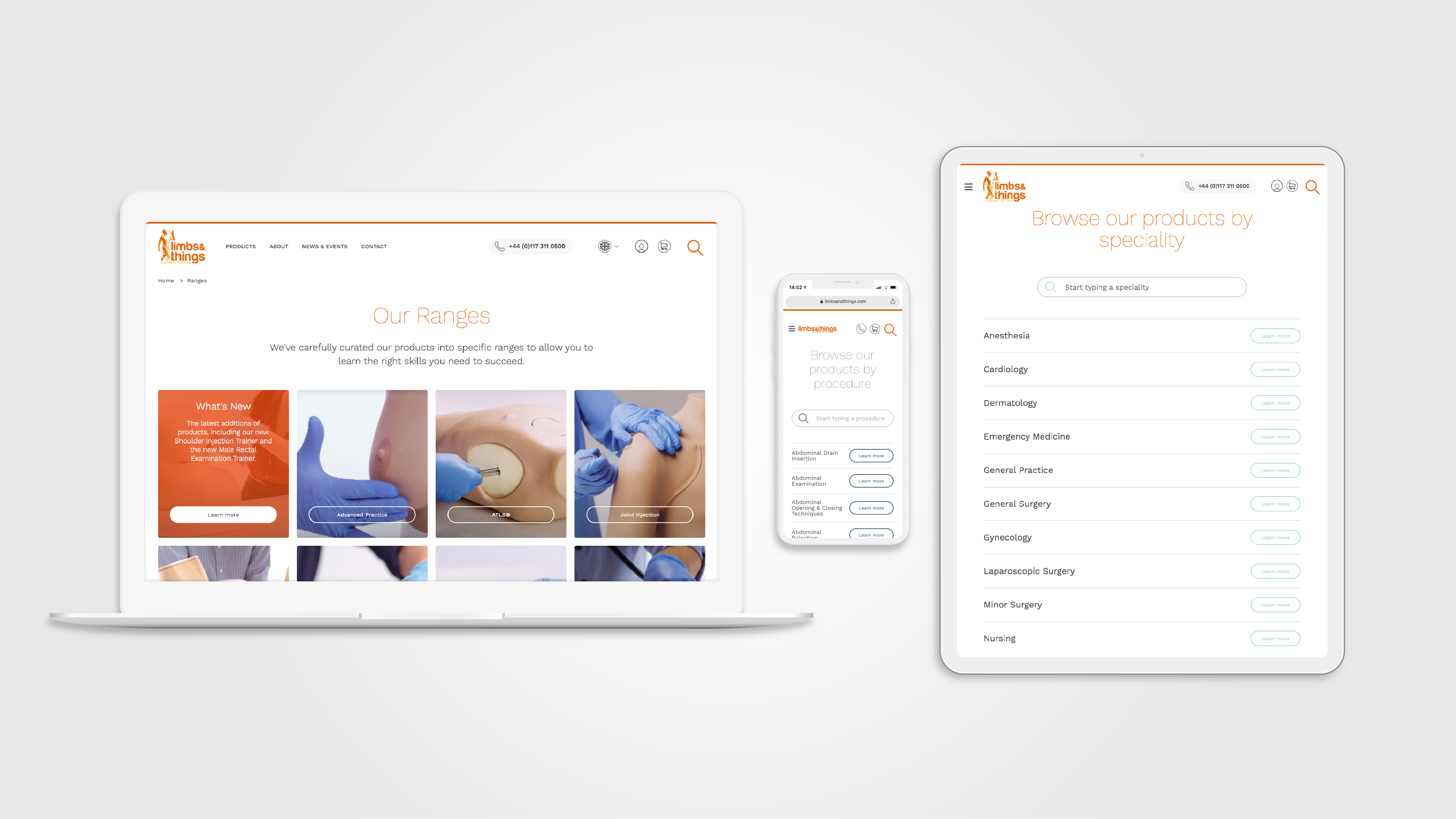 Product departments on different devices