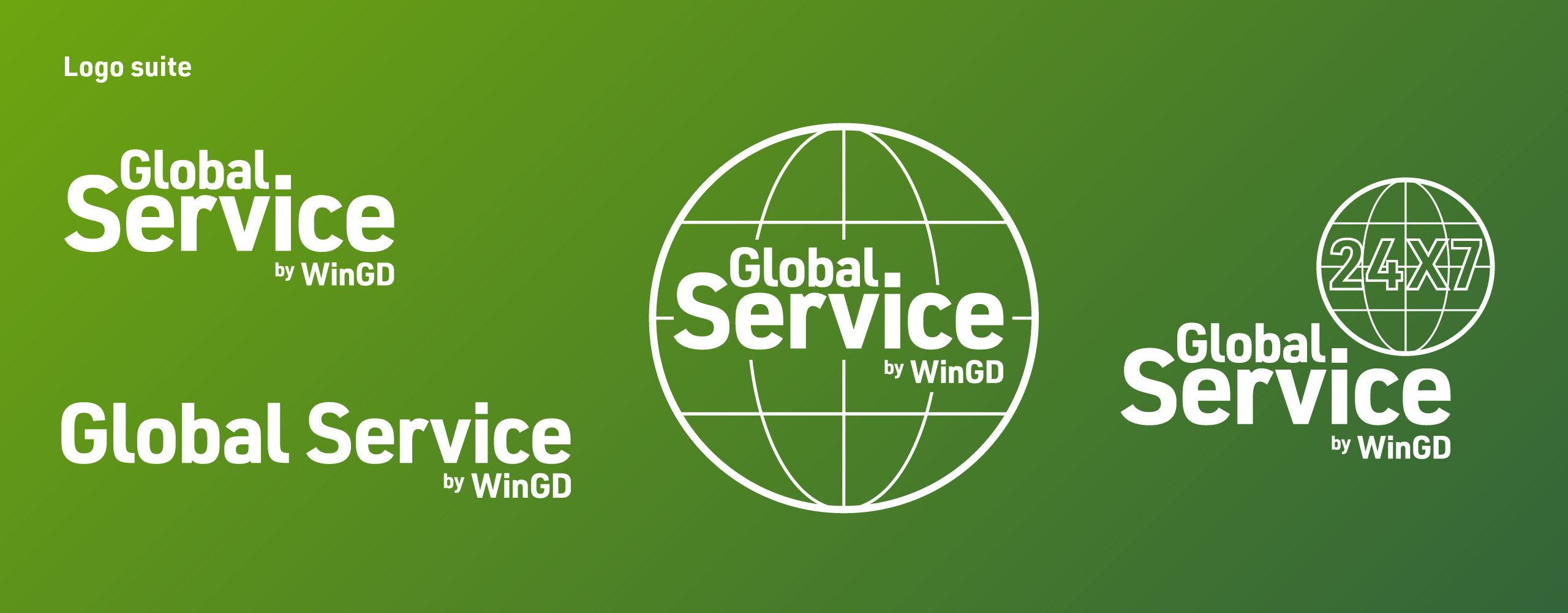 Global Service by WinGD logo suite